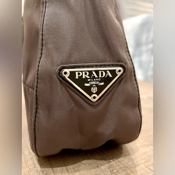 Prada Tessuto Nylon Shoulder Bag in Gunmetal | Authentic | Excellent Condition - Picture 1 of 11